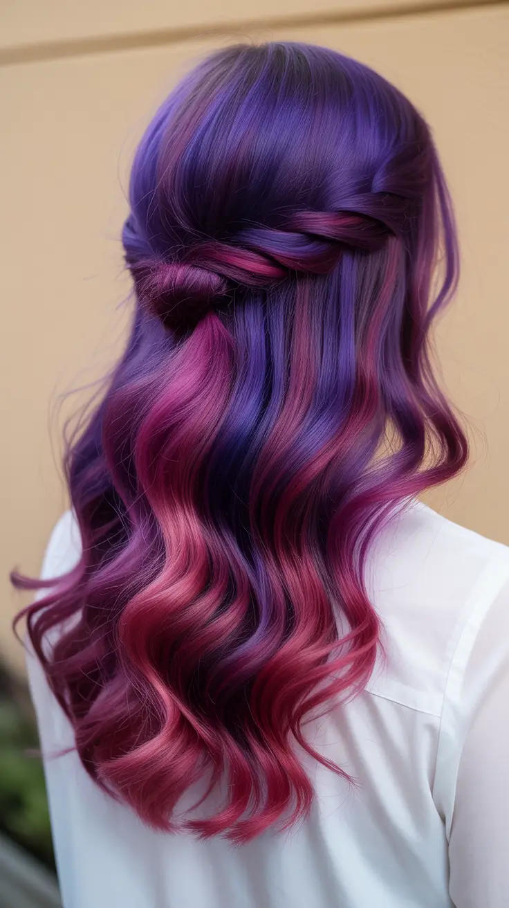 spring maroon hair color 2026 Braided Maroon
