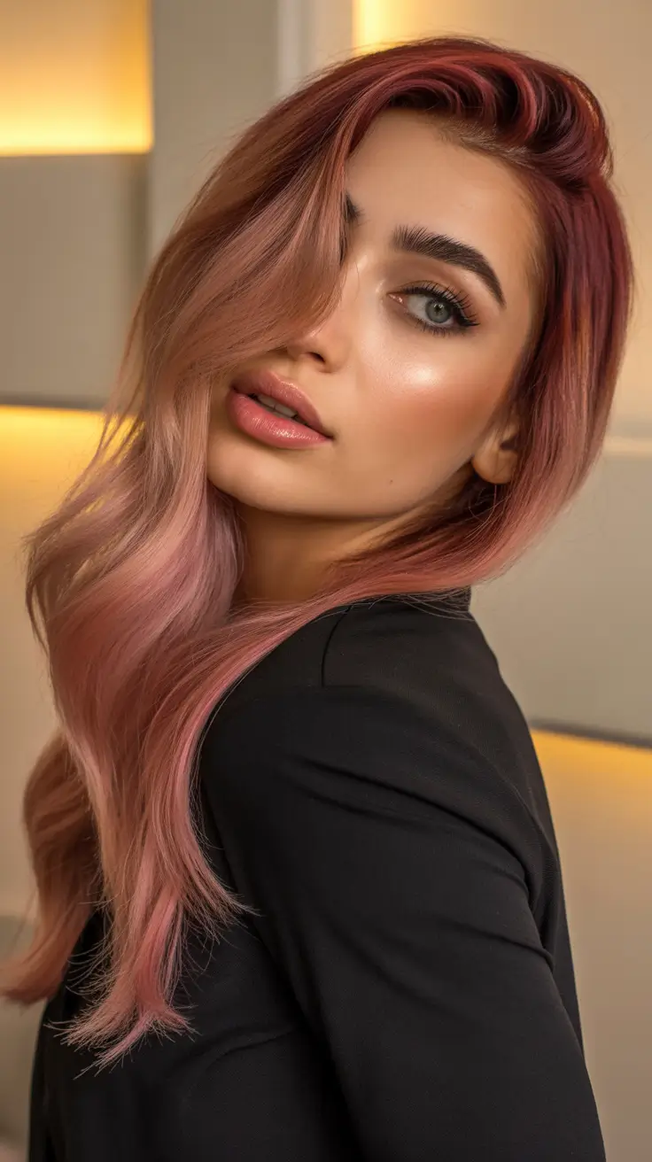 spring maroon hair color 2026 Burgundy ombre