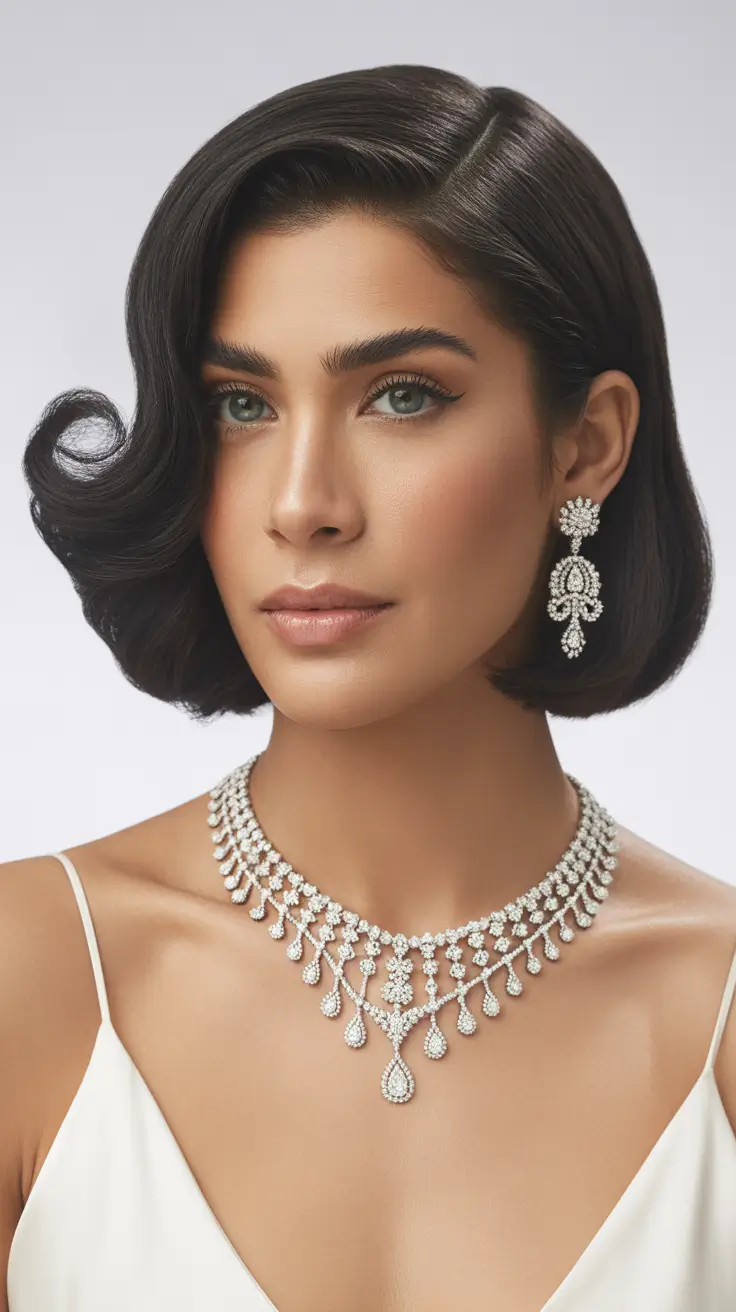 Haircut Ideas 2026 Short Sleek Bob with Glamorous Side Sweep