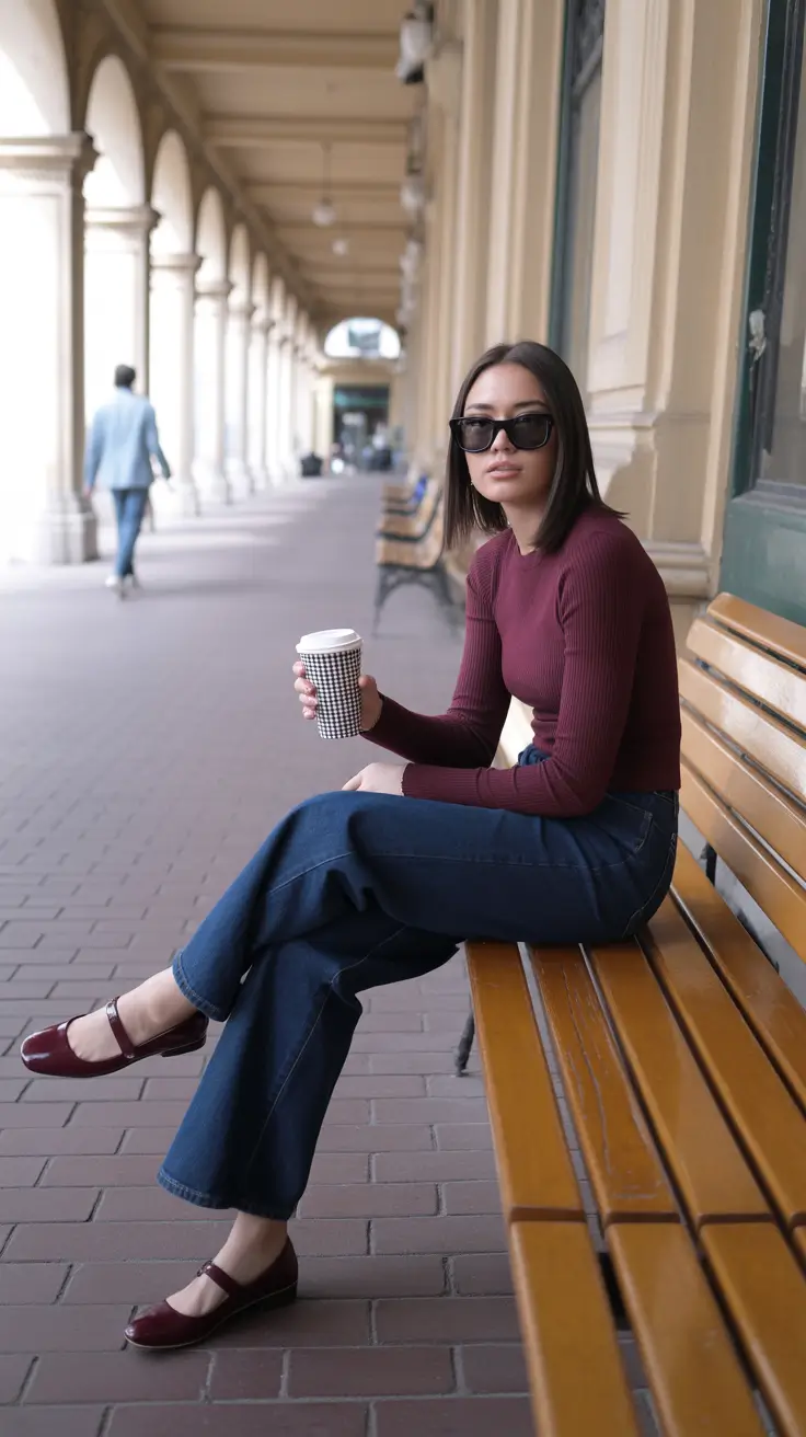 outfits ideas 2026 Modern Burgundy Basics for Easy February Days