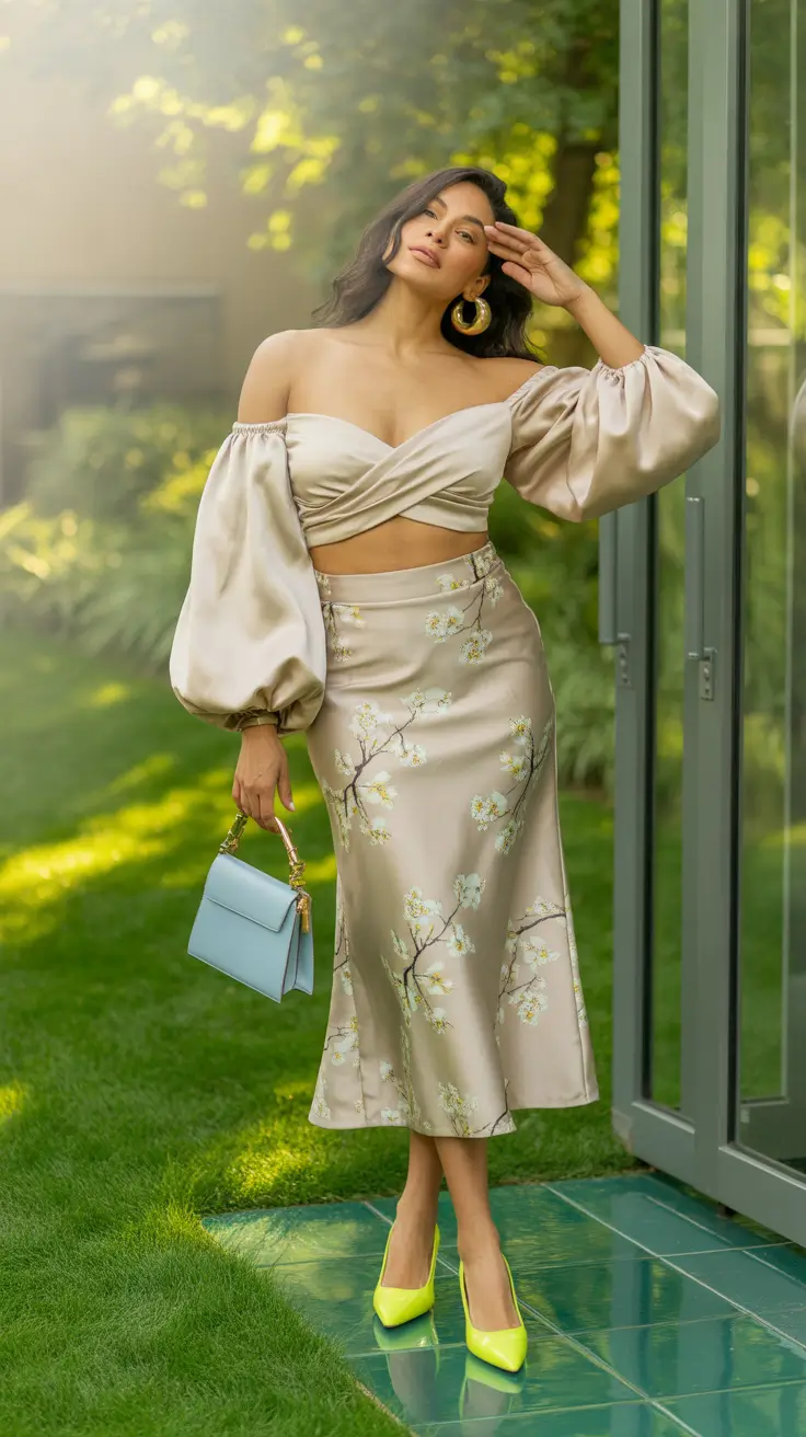 midsize spring outfits 2026 Romantic Set for Spring Dates