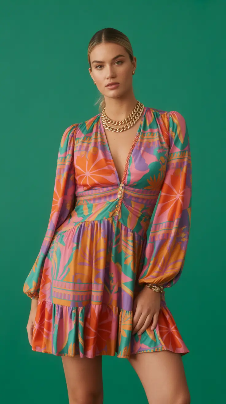 midsize spring outfits 2026 Bold Print Mini That Does the Most