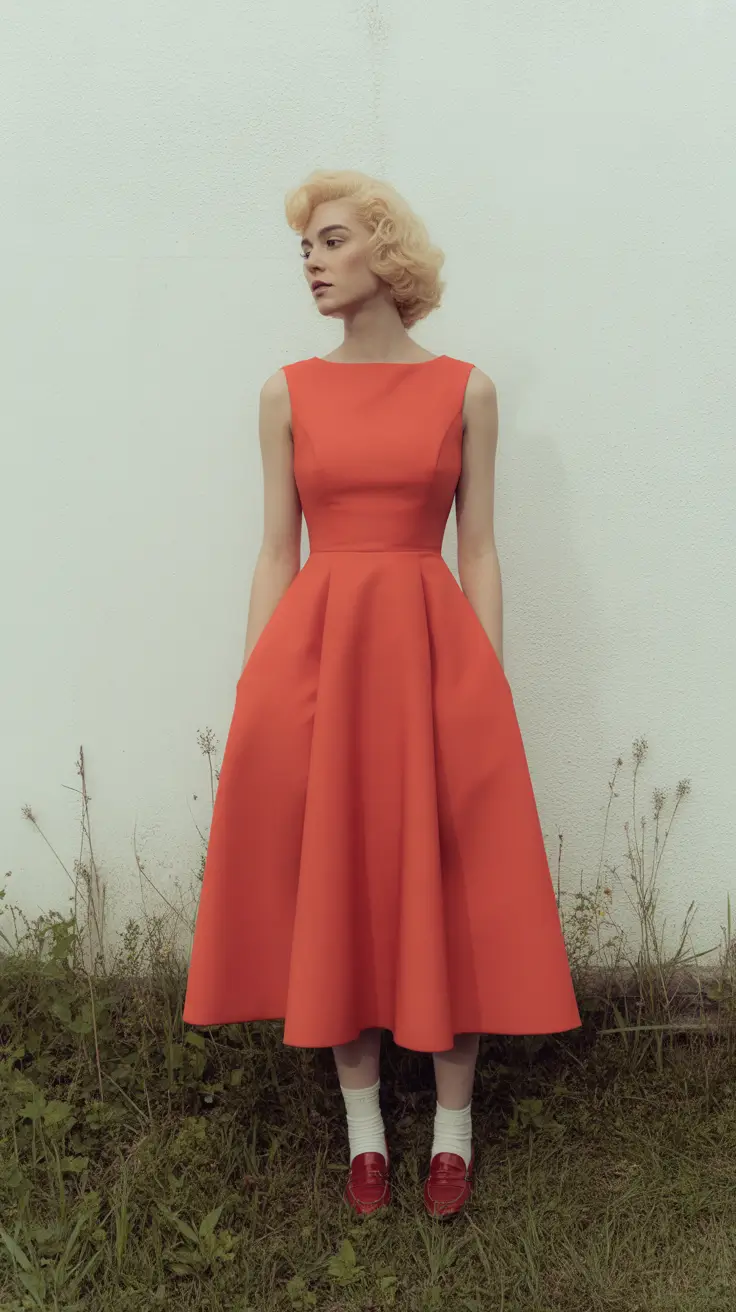 old money spring outfits 2026 Retro Red Dress With Vintage Charm