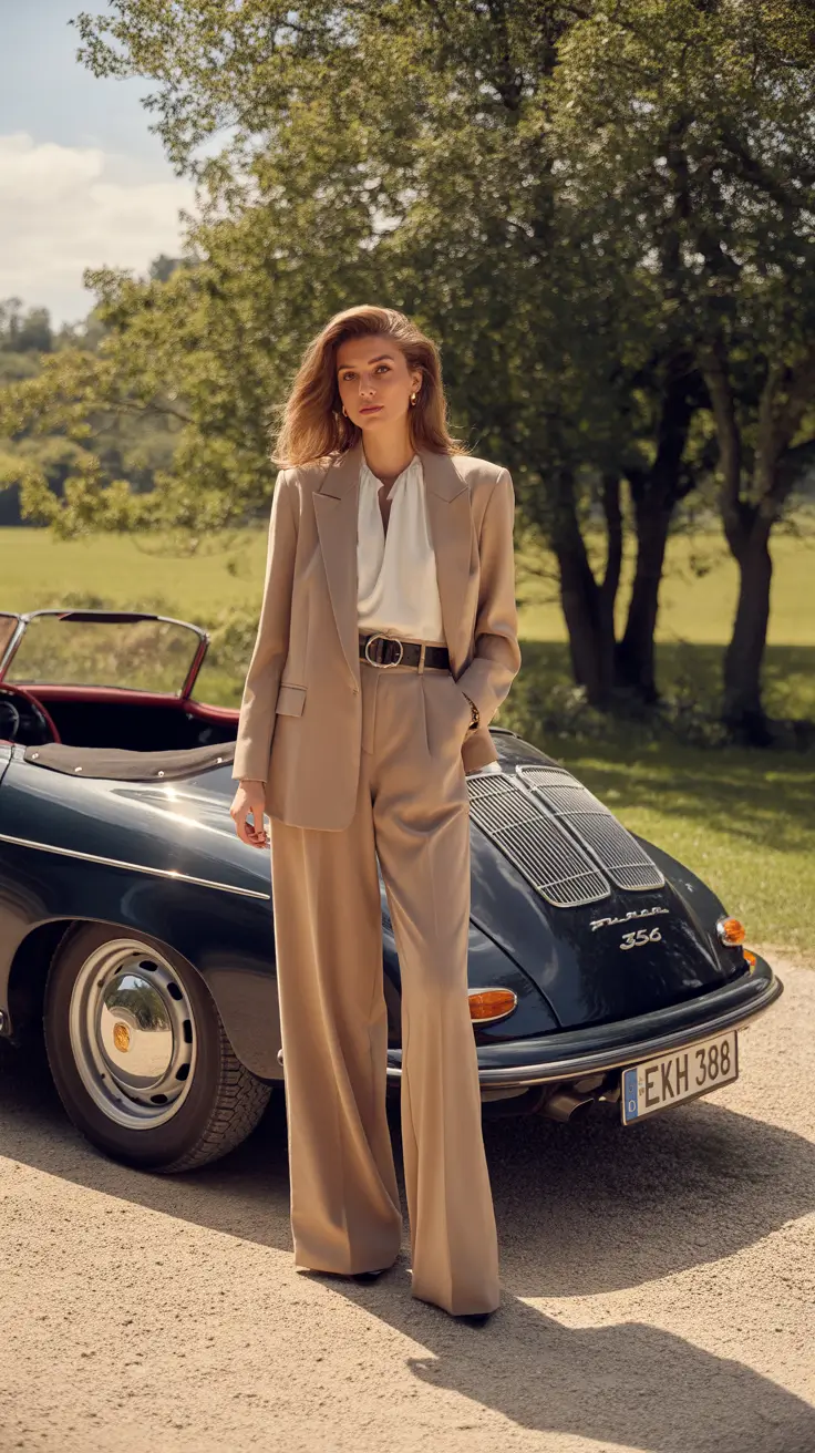 old money spring outfits 2026 Beige Suiting and Men Summer Energy