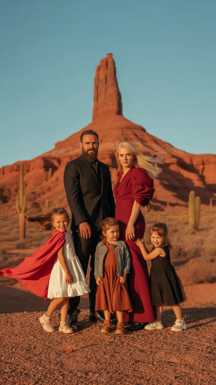 spring family pictures outfits 2026 Bold Desert Elegance in Modern Tones