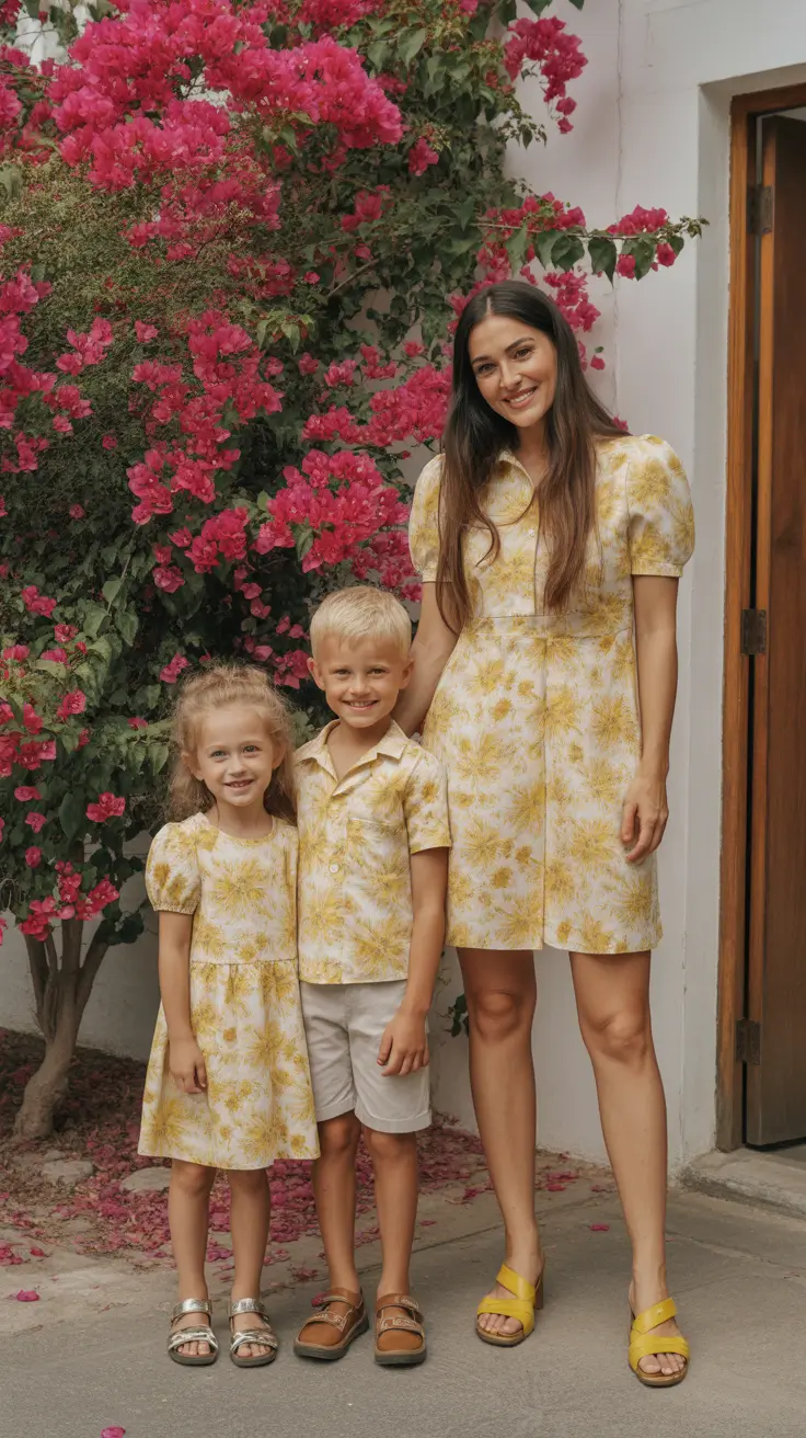 spring family pictures outfits 2026 Yellow Spring Prints that Feel Sunny and Modern