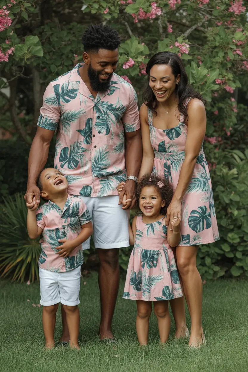 spring family pictures outfits 2026 Tropical Prints With Playful Spring Energy