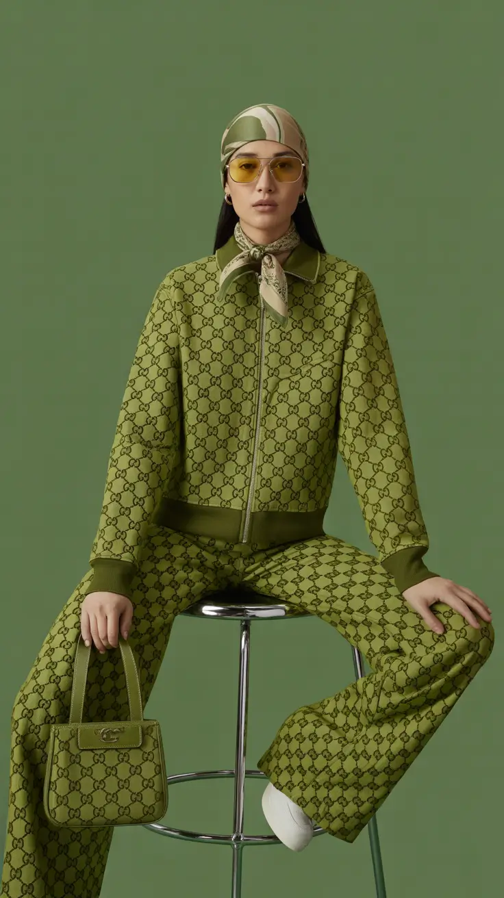 airport spring outfits 2026 Retro Green with a Fashion-Forward Twist