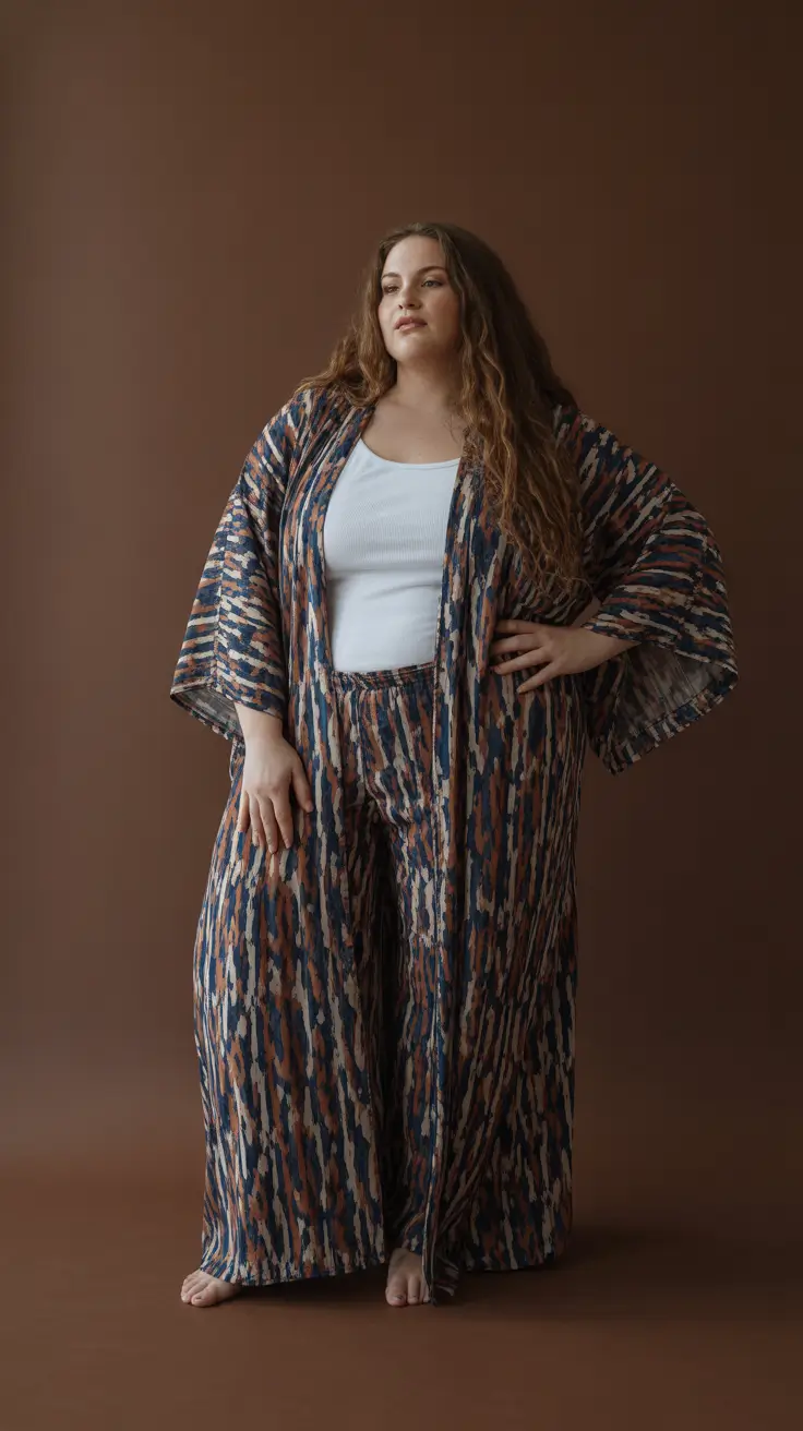 plus size spring outfits 2026 Soft Boho Layers With Effortless Flow