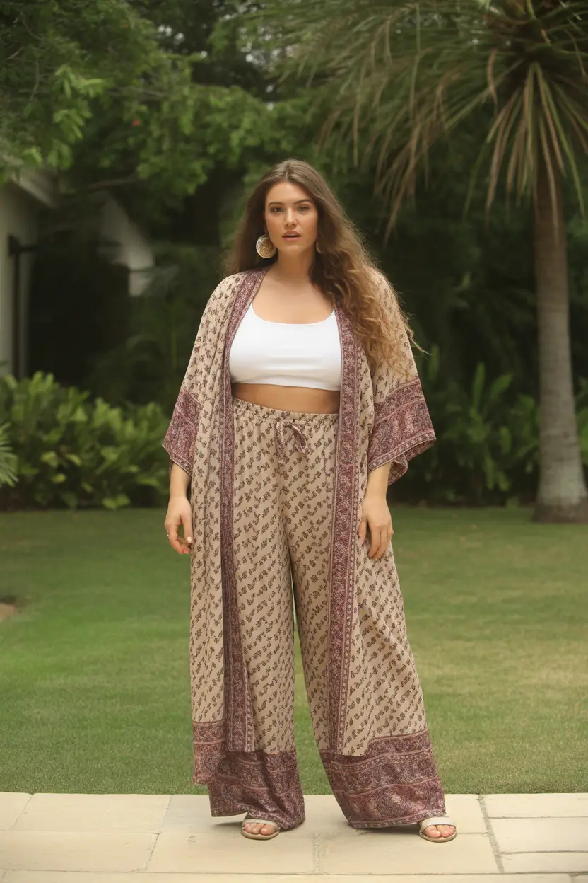 plus size spring outfits 2026 Relaxed Resort Boho With a Modern Edge