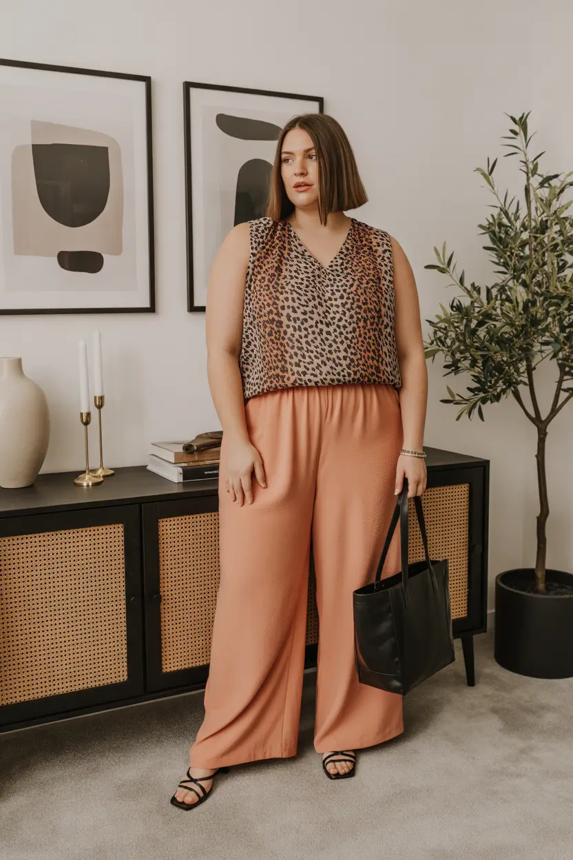plus size spring outfits 2026 Colorful Pants