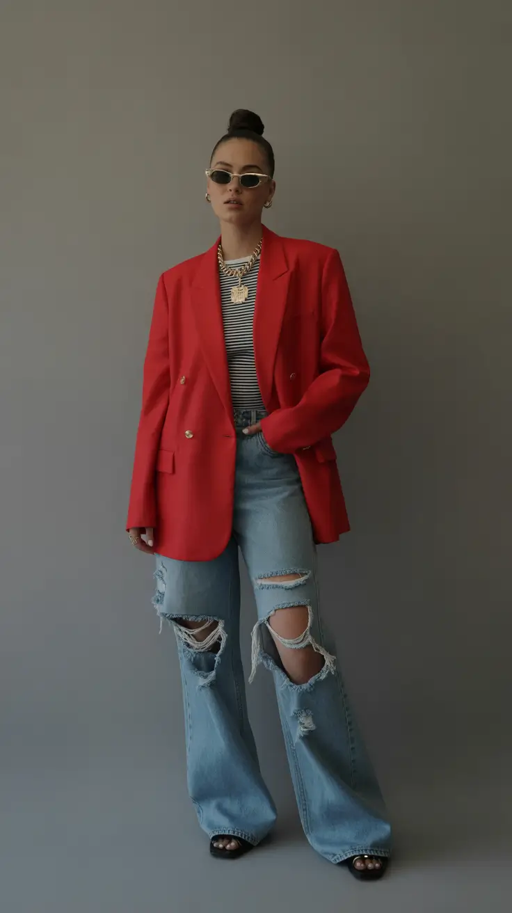 spring birthday outfit 2026 Bold Blazer Energy