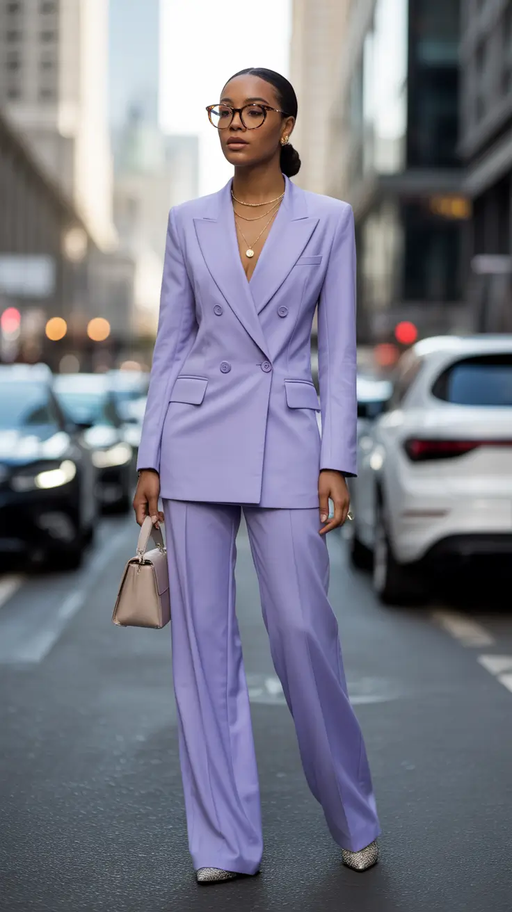 Spring blazer outfits 2026 Lavender Suits for Modern Business Casual