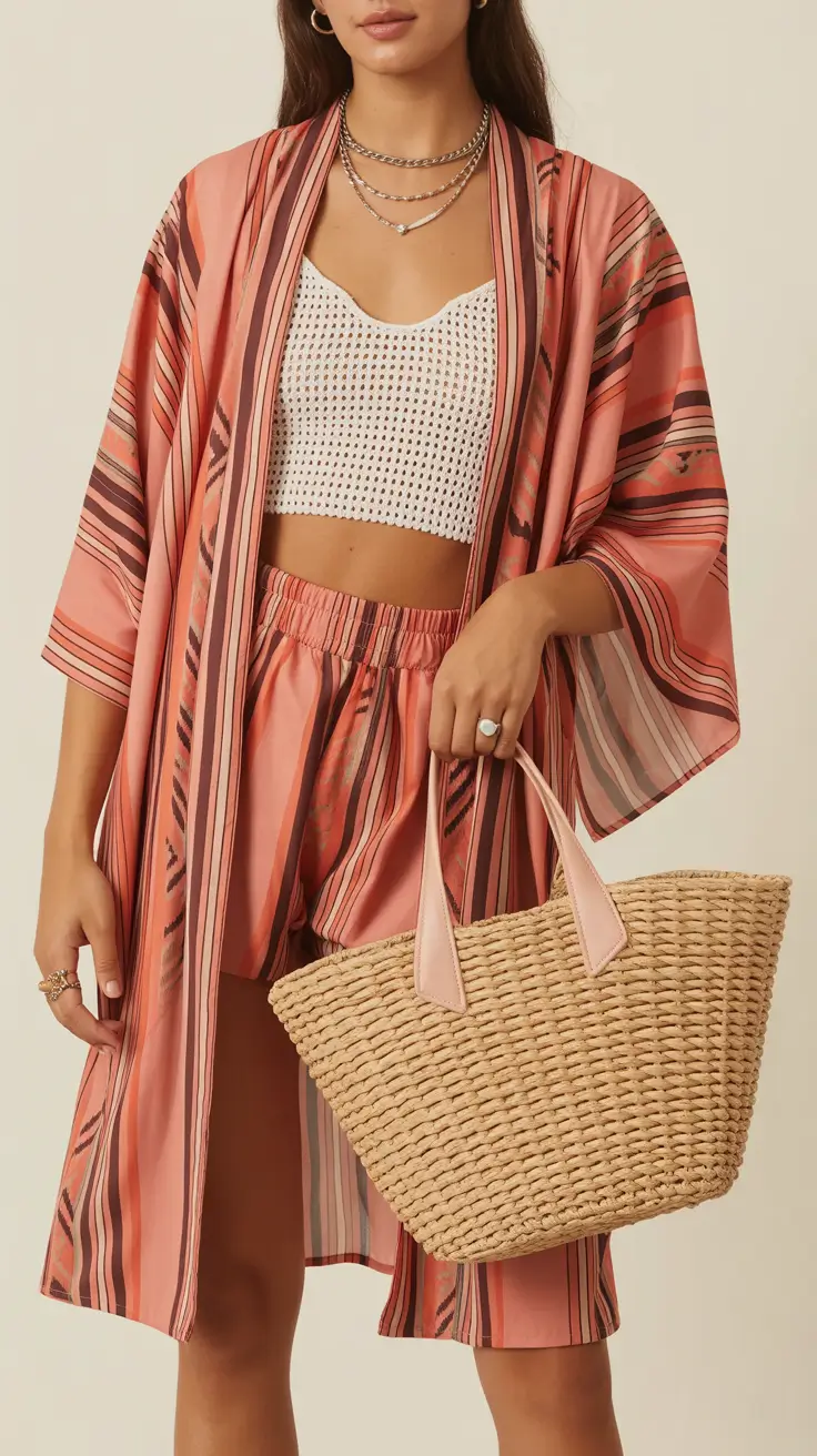 spring break outfit 2026 Kimono Layers That Make Basics Look Expensive