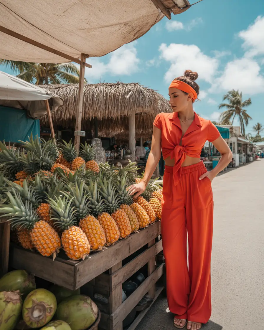 spring break outfit 2026 Orange Set That Brings the Fun Energy