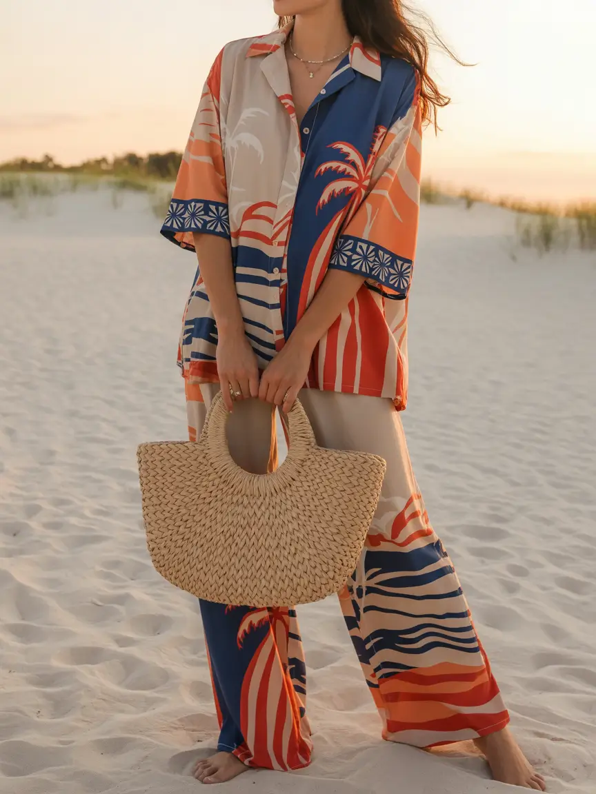 spring break outfit 2026 Bold Printed Set That Feels Like Vacation Confidence