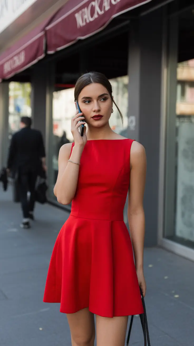 spring date night outfit 2026 Dressy Chic Red Dress