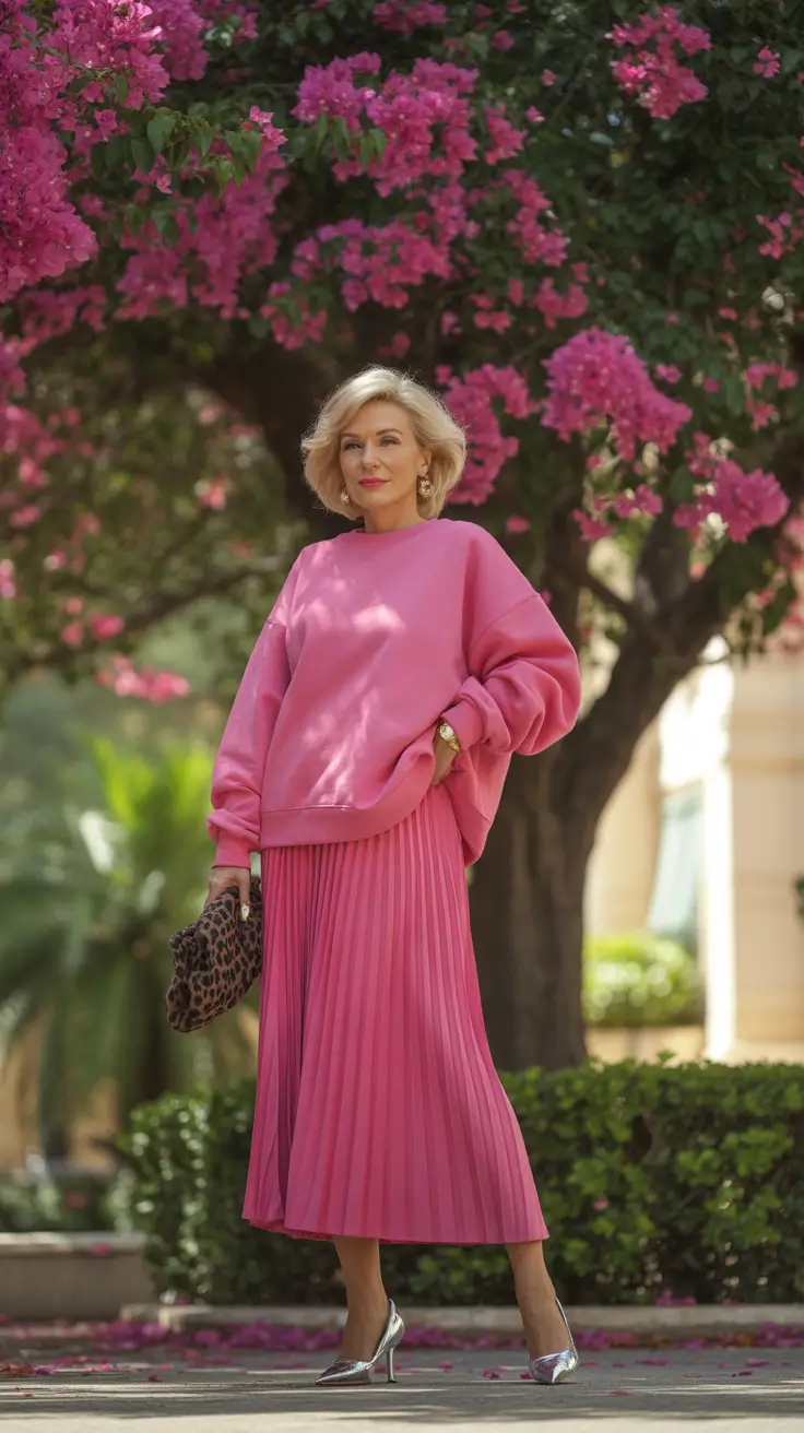 Spring Dressing Over 50 2026 Monochrome Pink With Relaxed Confidence