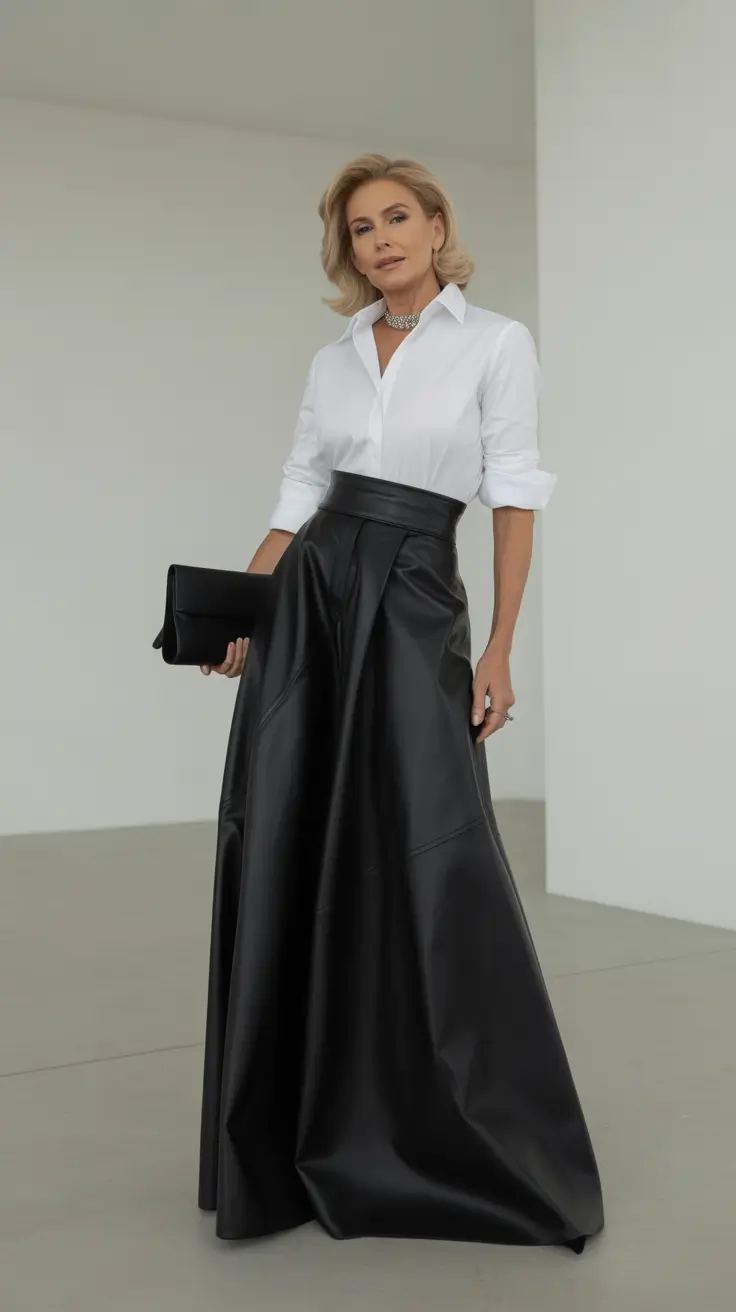 Spring Dressing Over 50 2026 Sharp Contrast With Feminine Control