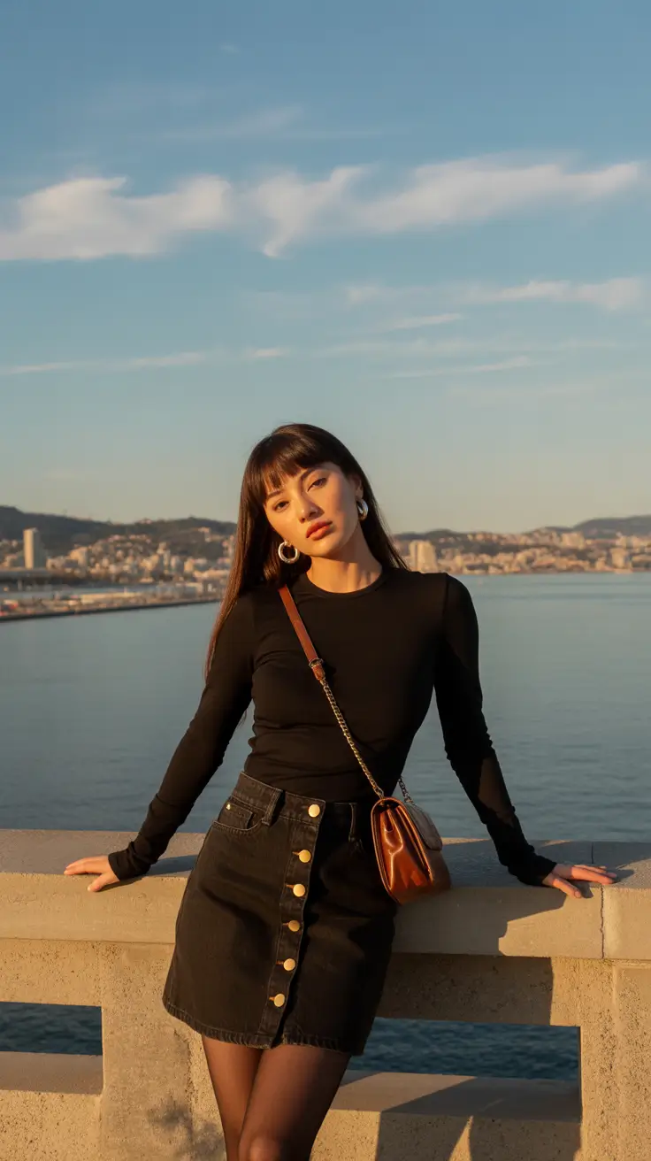 spring going out outfits 2026 Minimal Black City-Girl Edge