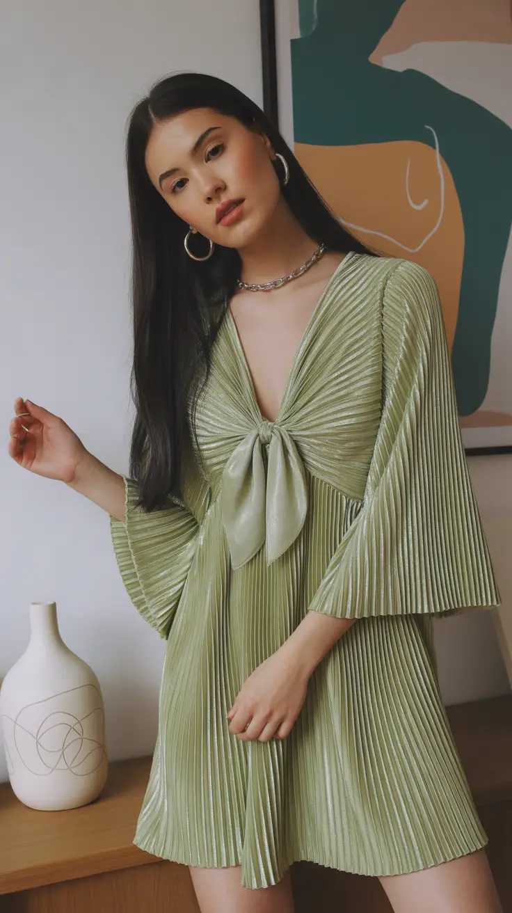 spring going out outfits 2026 Green Cute Night Outfit