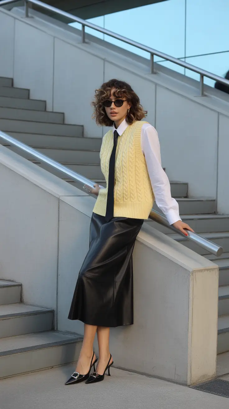 Spring Office Outfits 2026 Preppy Layers With a Cool Girl Edge