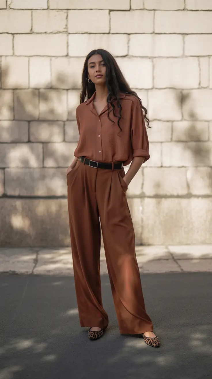 Spring Office Outfits 2026 Monochrome Brown Done the Easy Way