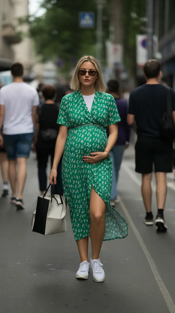 spring outfit for pregnant women 2026 Everyday City Comfort With a Fresh Twist