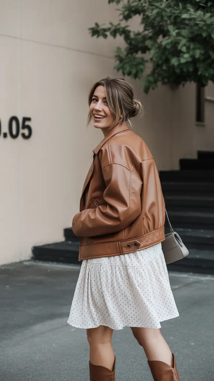 spring outfits 2026 Soft Leather For Transitional Days