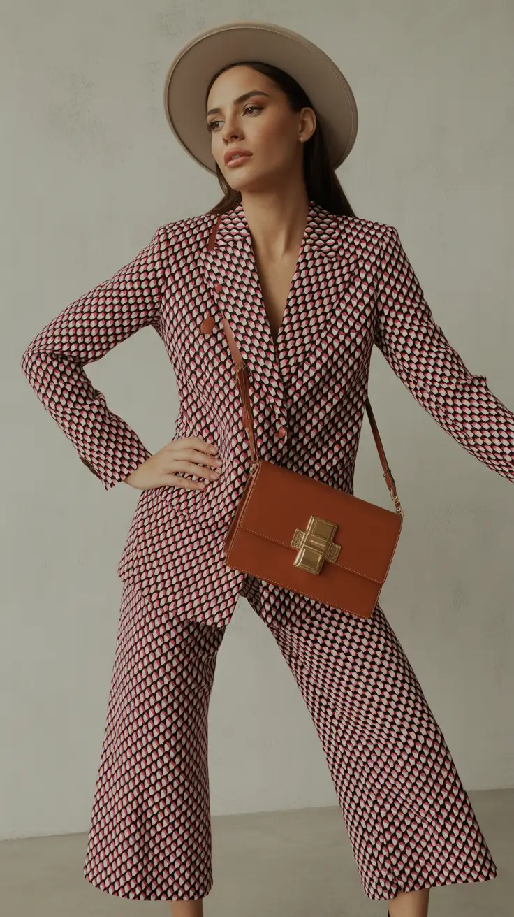 spring outfits 2026 trends Printed Suit and Classy Power Dressing with a Soft Twist