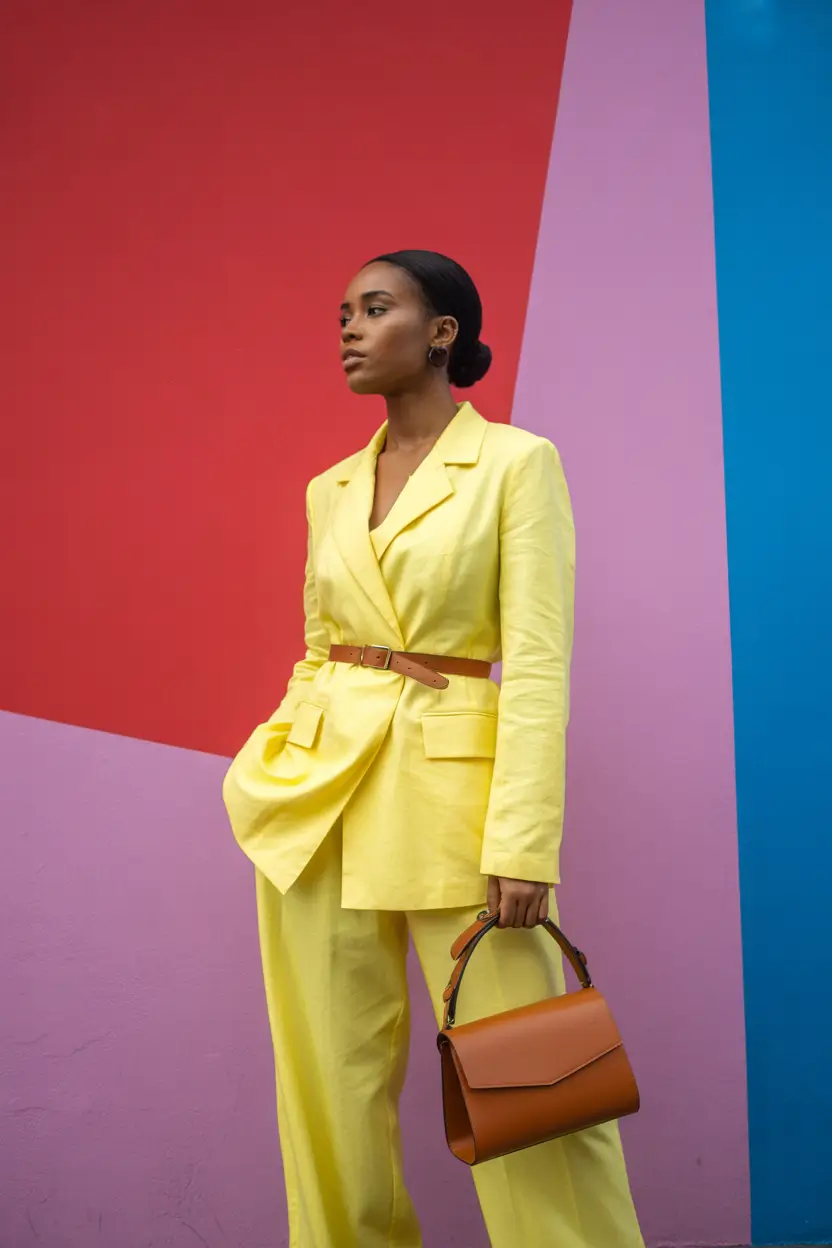 spring outfits black women 2026 Butter Yellow Suit For Spring Glow