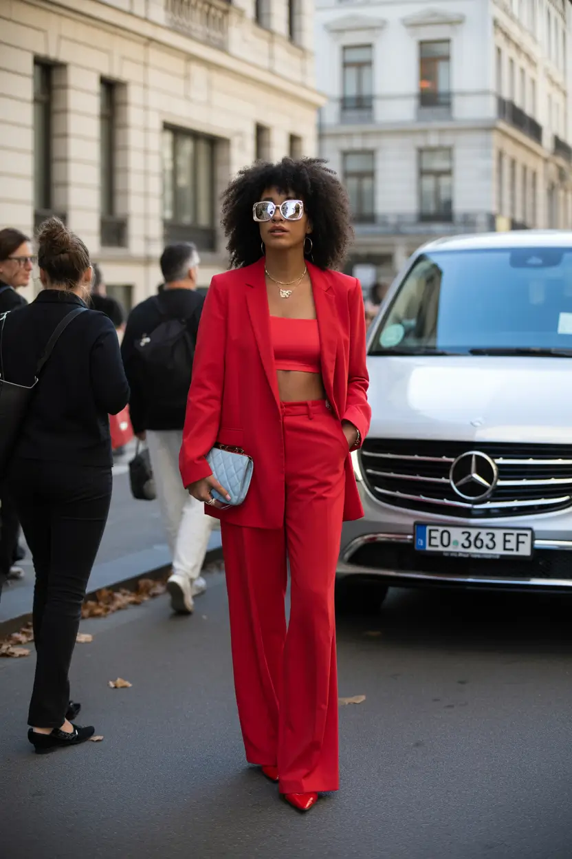 spring outfits black women 2026 Power Red For City Energy