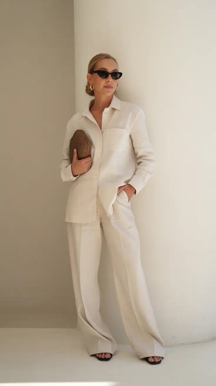 Spring Outfits for Women Over 50 White Tailored Look