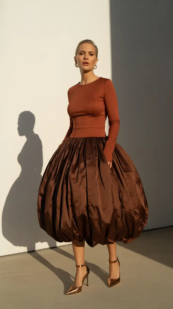 Spring Outfits for Women Over 50 Brown Dressy Look