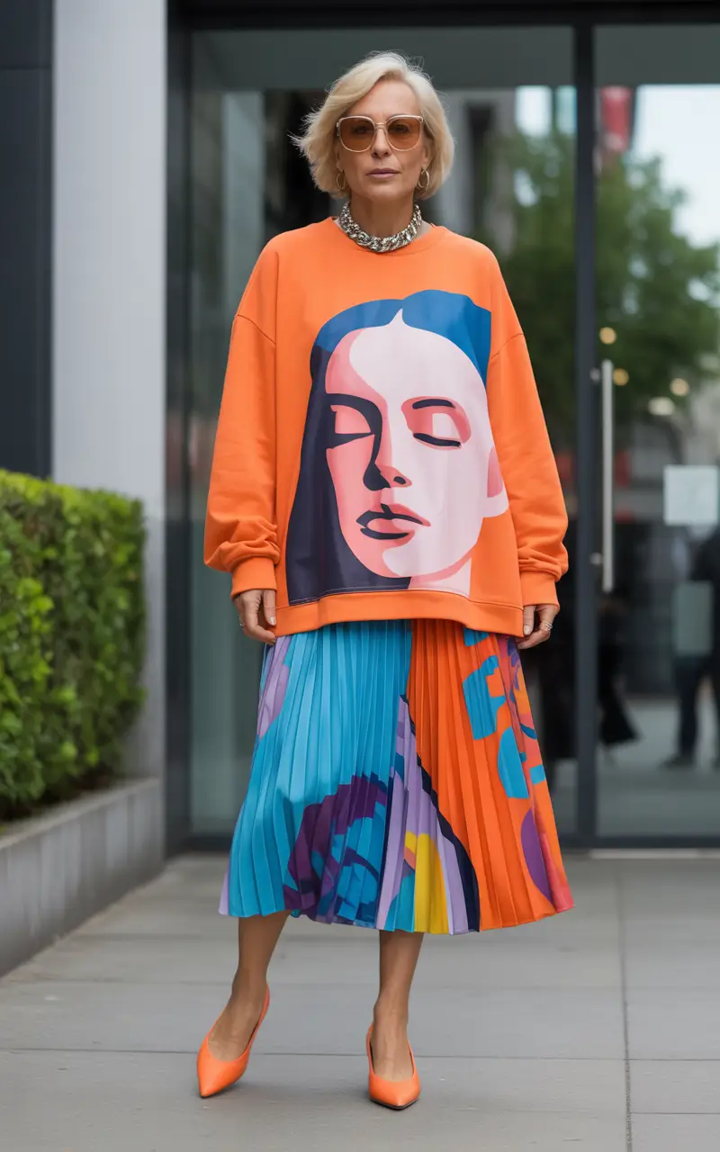 Spring Outfits for Women Over 60 Bold Prints With Urban Polish