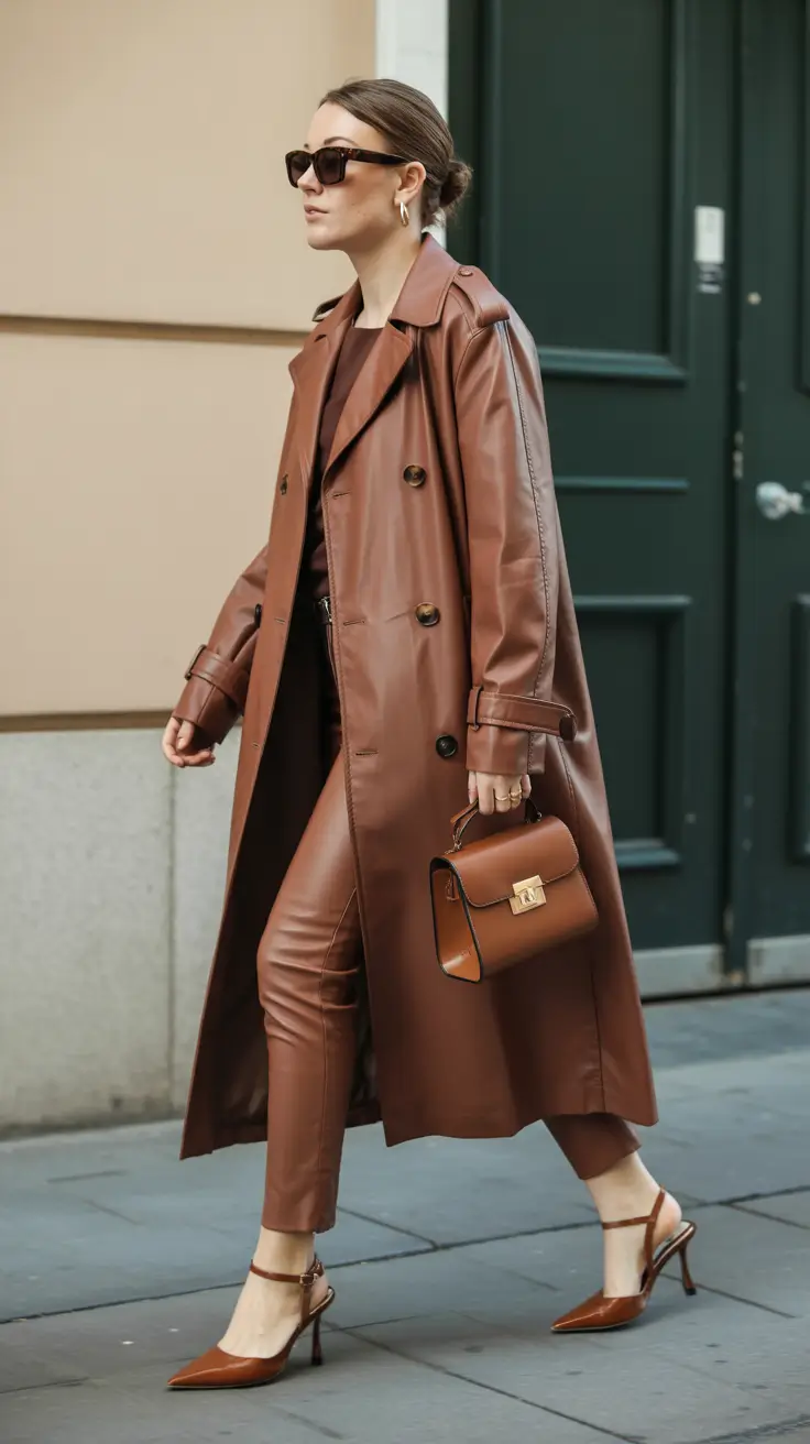 spring transition outfits 2026 Leather Layers for Chic Transitional Energy