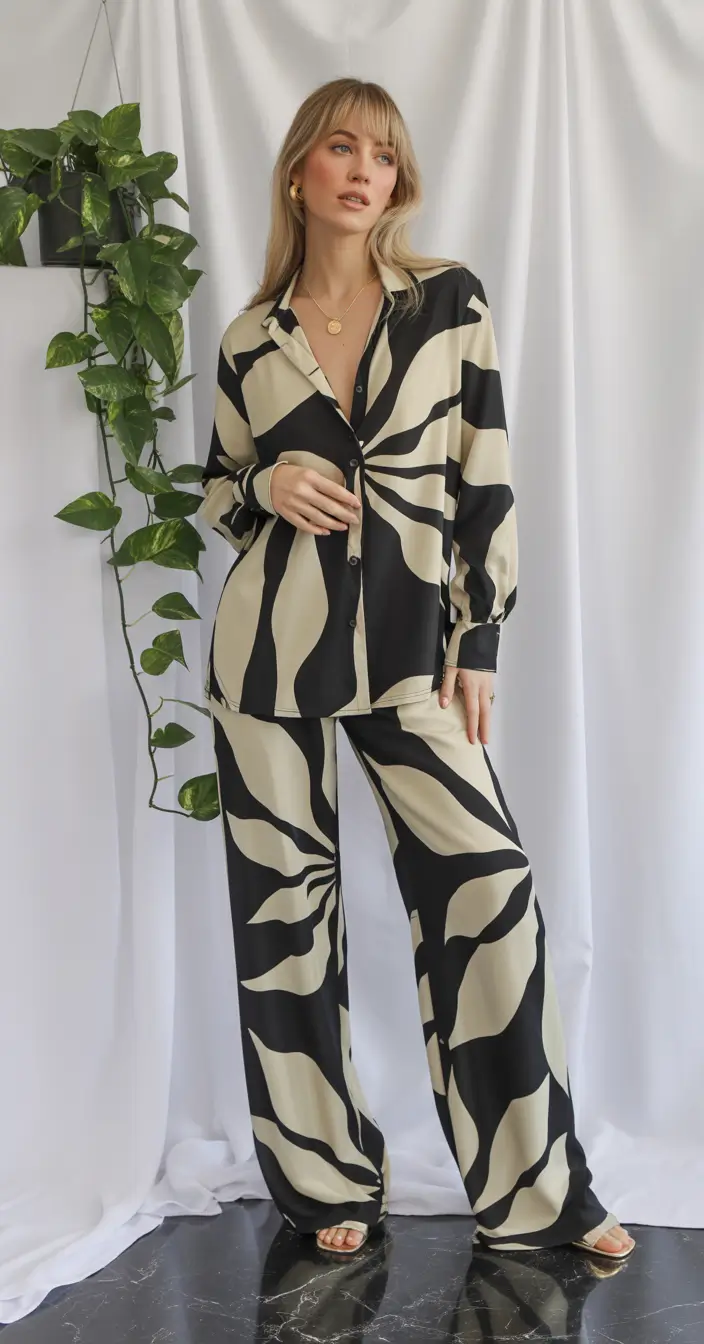 Spring travel outfits 2026 Graphic Co-Ord That Looks Expensive Instantly