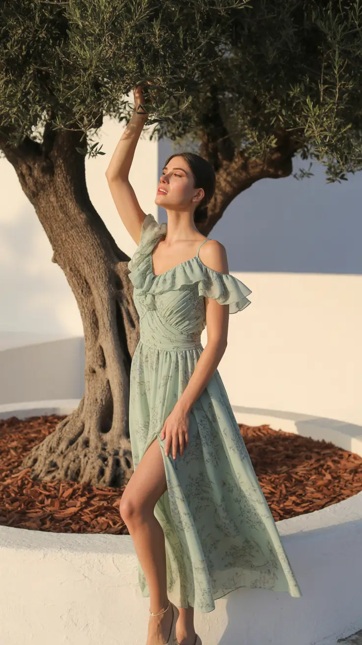 Spring travel outfits 2026 Pastel Travel Dress