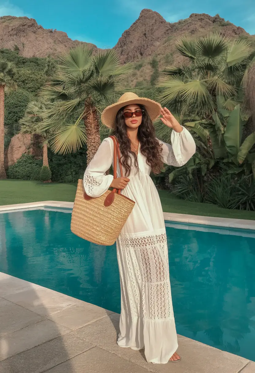 Spring vacation outfits 2026-Boho Maxi with Resort-Ready Ease