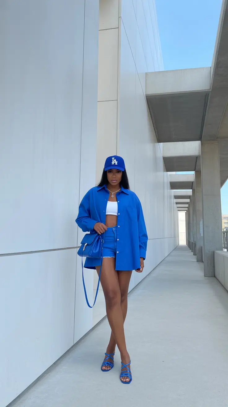 Spring Wardrobe 2026 Cobalt Monochrome With a Sporty Cap