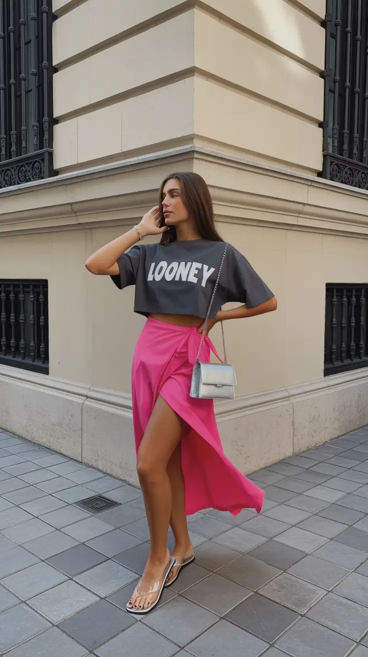 Spring Wardrobe 2026 Street Cool With a Pop Pink Skirt