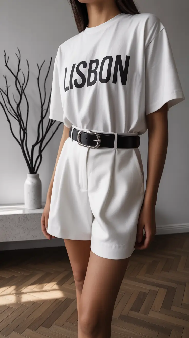 Spring Wardrobe 2026 White Shorts Set With City Energy