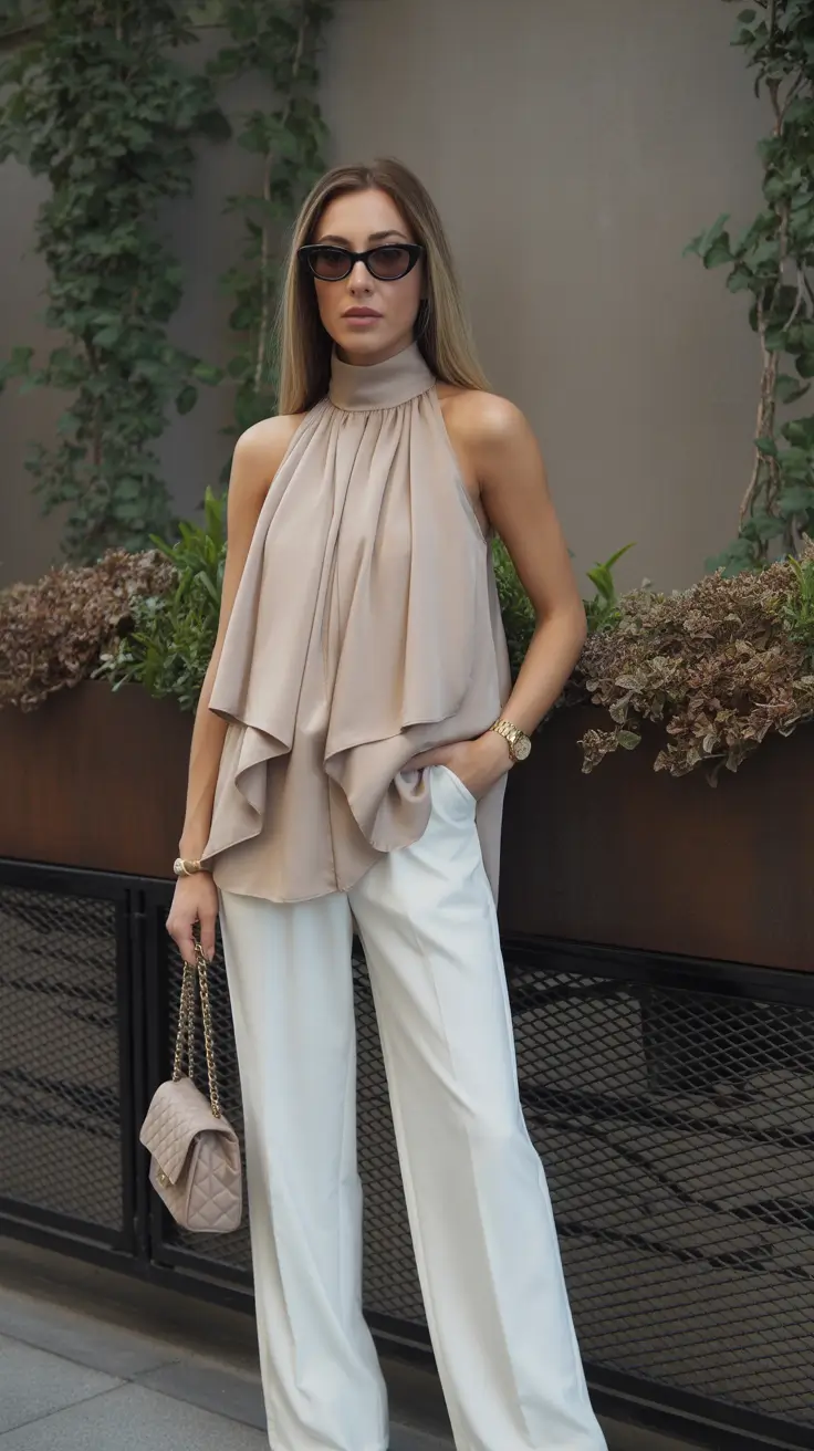spring wedding guest outfit 2026 Soft Neutrals with Tailored Ease