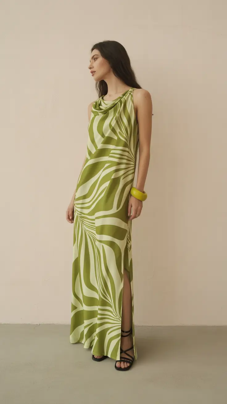 spring wedding guest outfit 2026 Printed Outdoor Dress