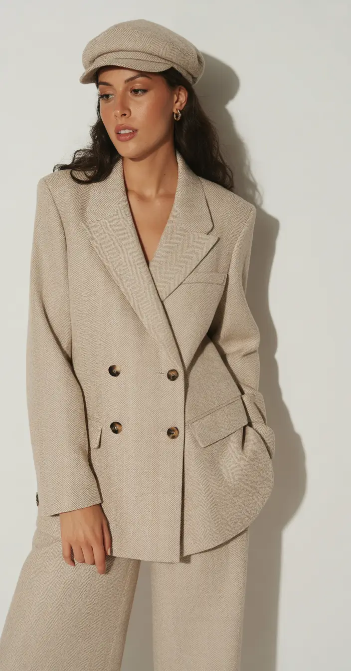 spring work outfits 2026 Soft Neutral Suiting With Feminine Detail