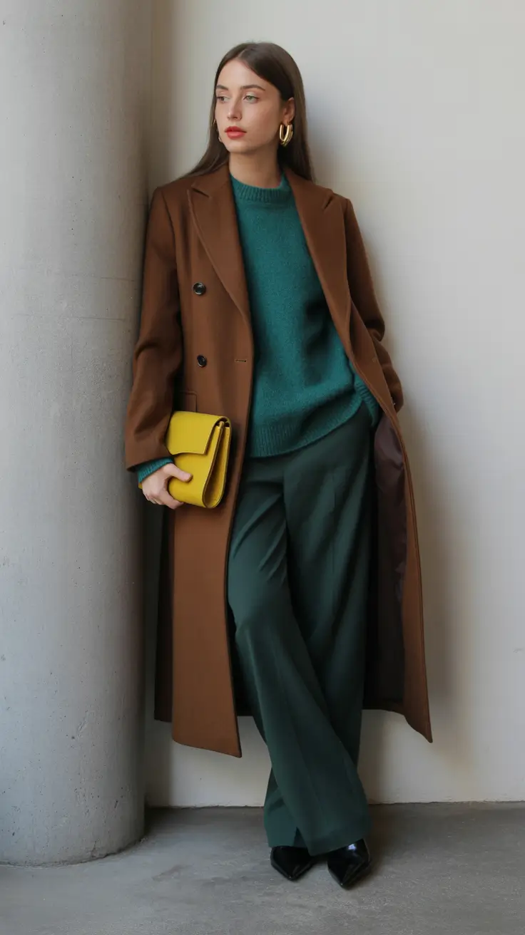 spring work outfits 2026 Deep Greens With Office Chic Balance