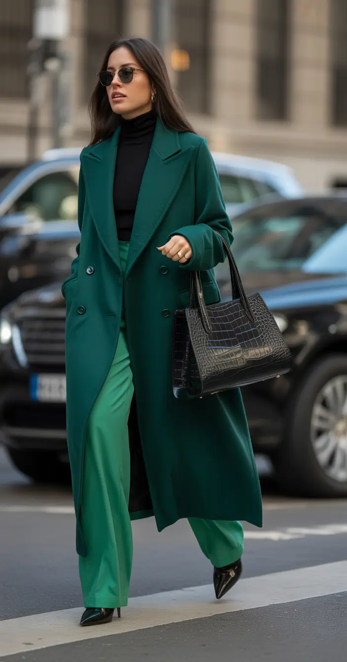 spring work outfits 2026 Emerald Tailoring With City Confidence