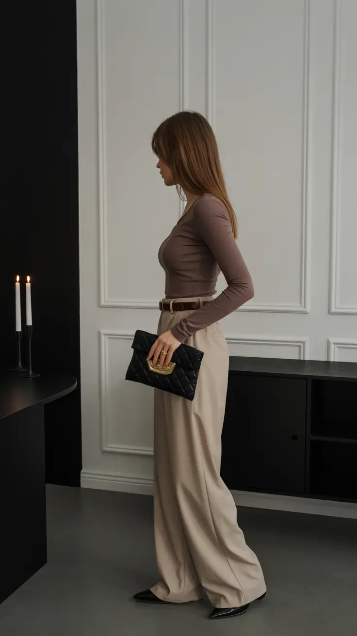 spring work outfits 2026 Modern Beige Layers With After-Hours Appeal