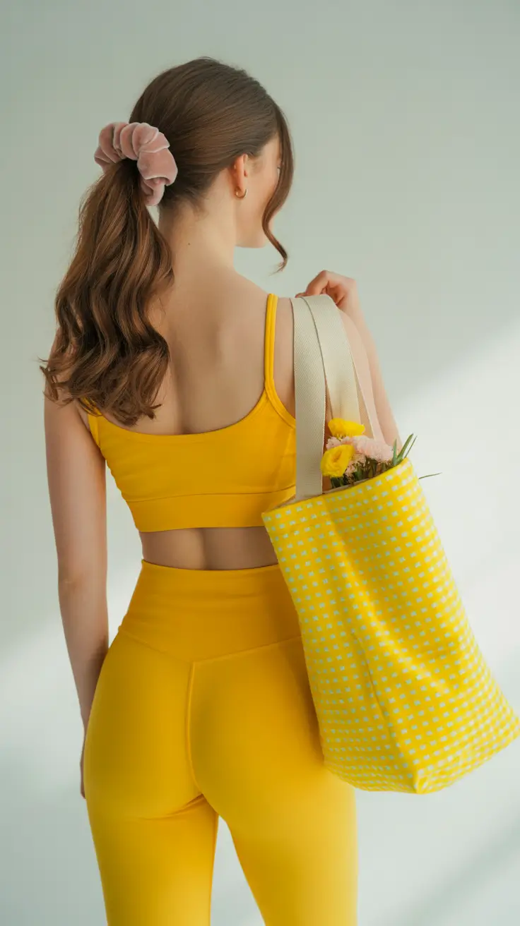 Spring workout outfits 2026 Sunshine Yellow Set for Mood Boost Movement