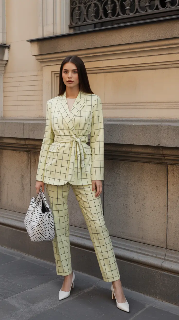 Spring Workwear 2026 Soft Grid Suit With a Fresh Spring Attitude